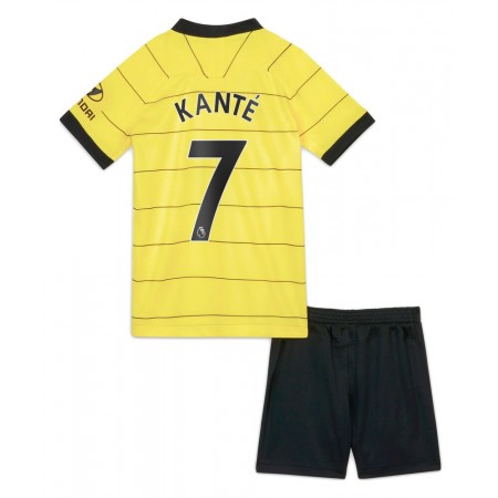 Billiga Fotbollströjor Chelsea Kante 7 Barn Borta tröja 2021/22 Kortärmad 